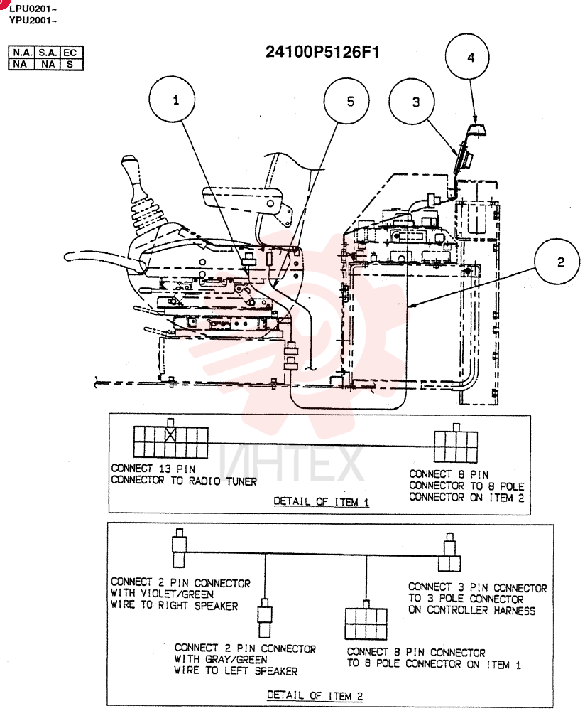 RADIO INSTALL- EUROPE(LEFT CONSOLE BOX) 24100P5126F1