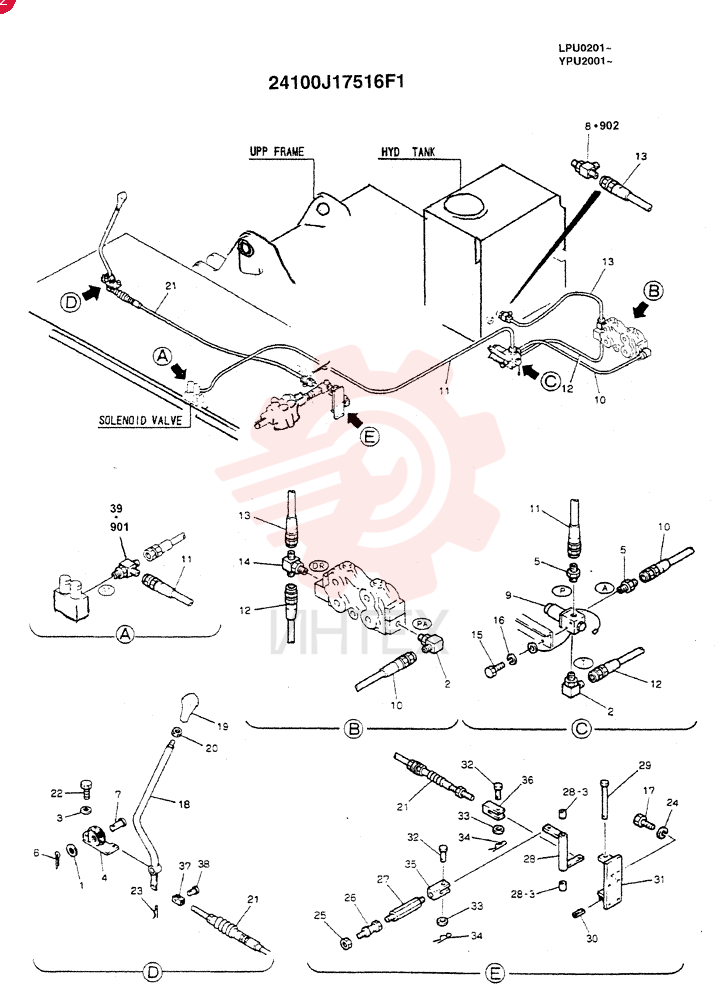 REMOTE CONTROL ASSY(DOZER REWORK) 24100J17516F1