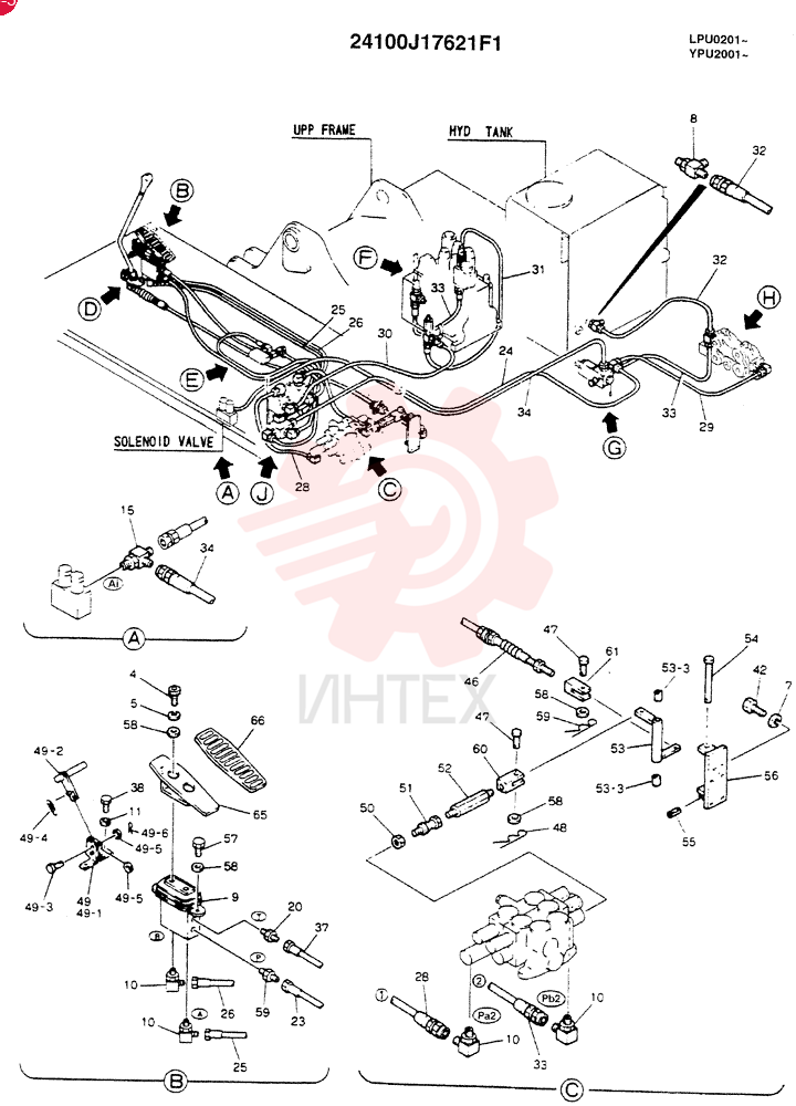REMOTE CONTROL ASSY, REWORK (DOZER, EXTRA & BREAKER) 24100J17621F1 (3)
