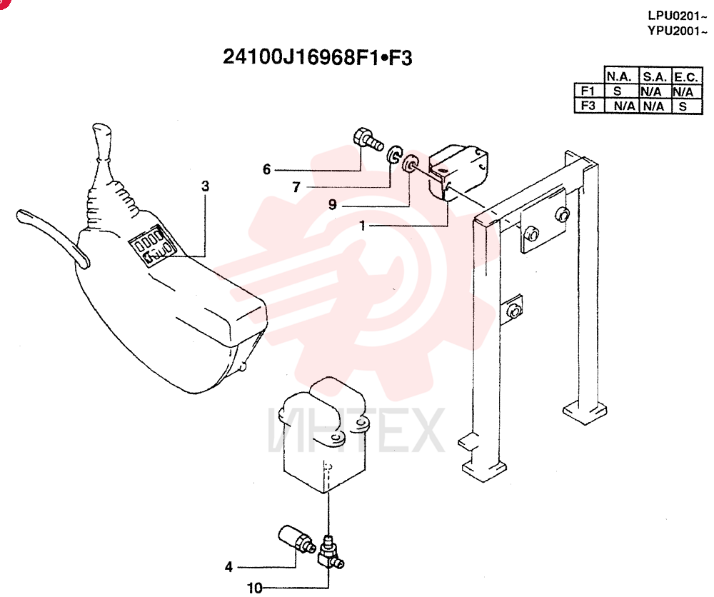 TRAVEL ALARM ASSY. (STD) 24100J16968F1