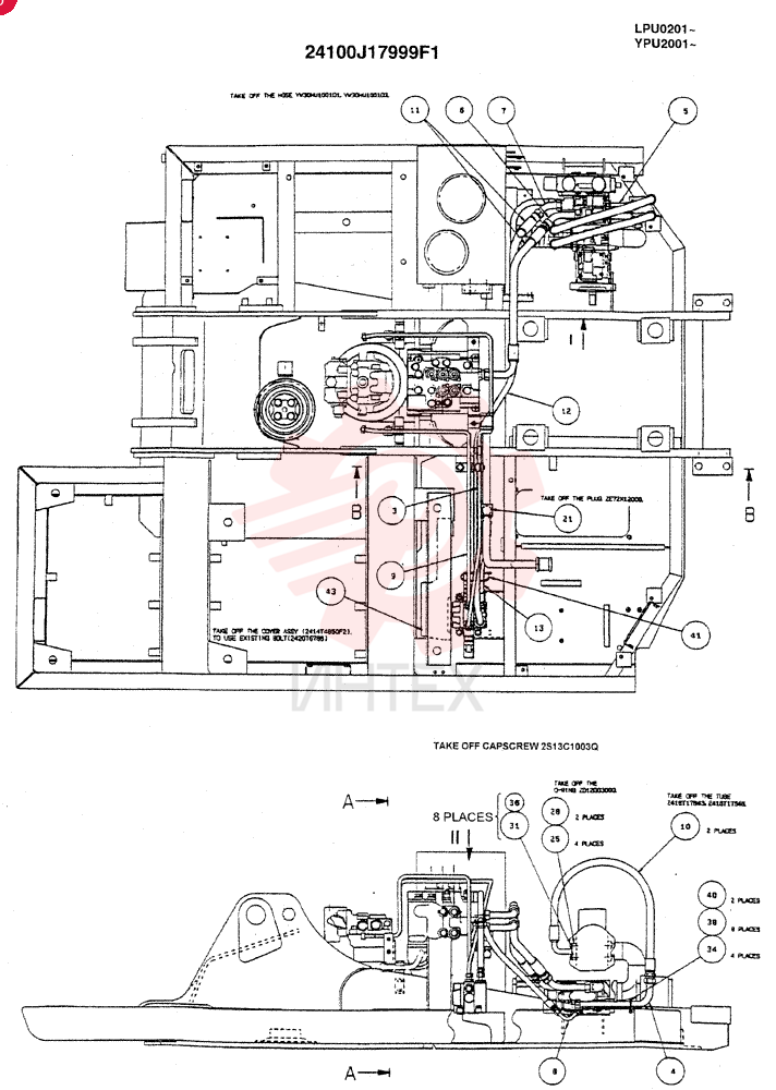 UPPER HYD LINES, REWORK(EXTRA) 24100J17999F1 (1)