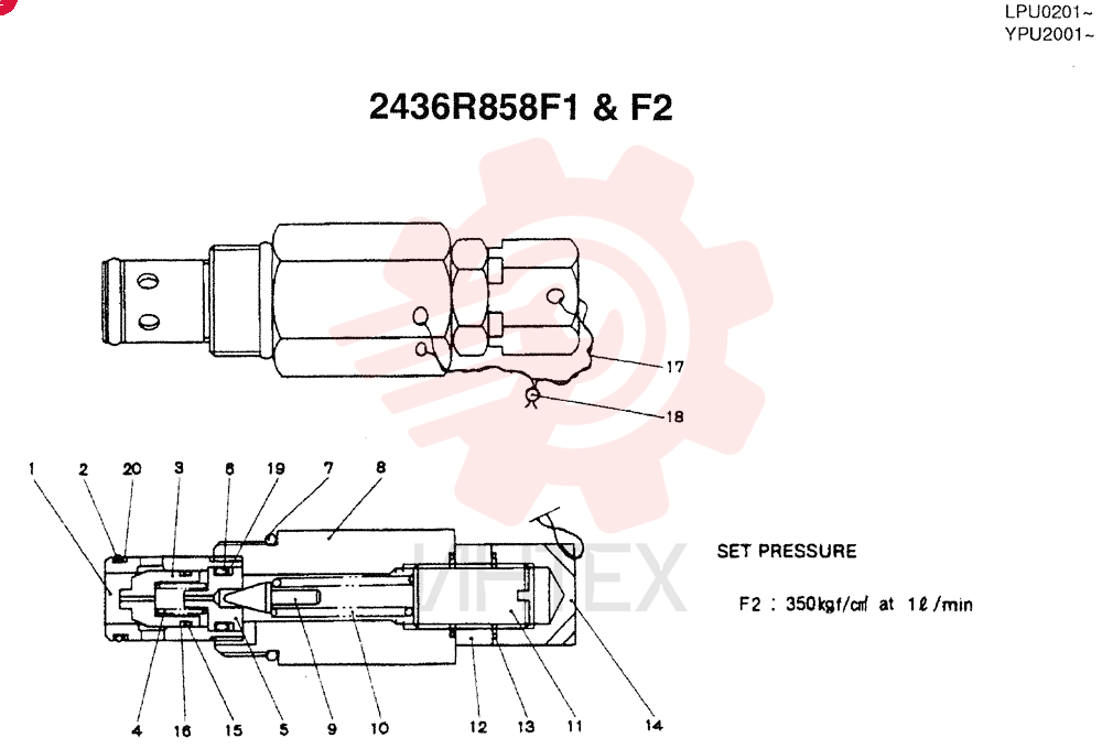 VALVE PRESSURE RELIE 2436R858F1