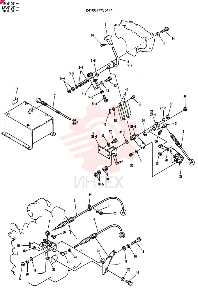 CONTROL ASSY, ENGINE (THROTTLE) 24100J17551F1
