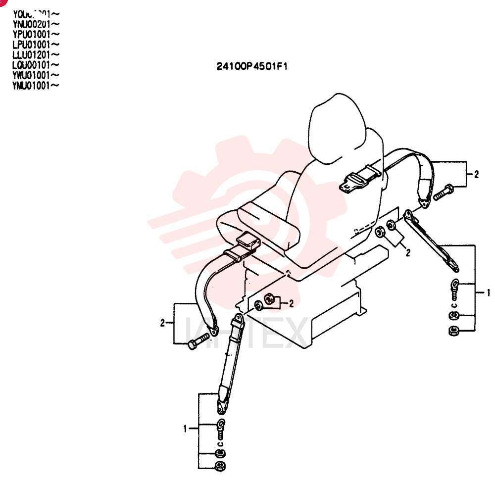 SEAT BELT ASSY 24100P4501F1