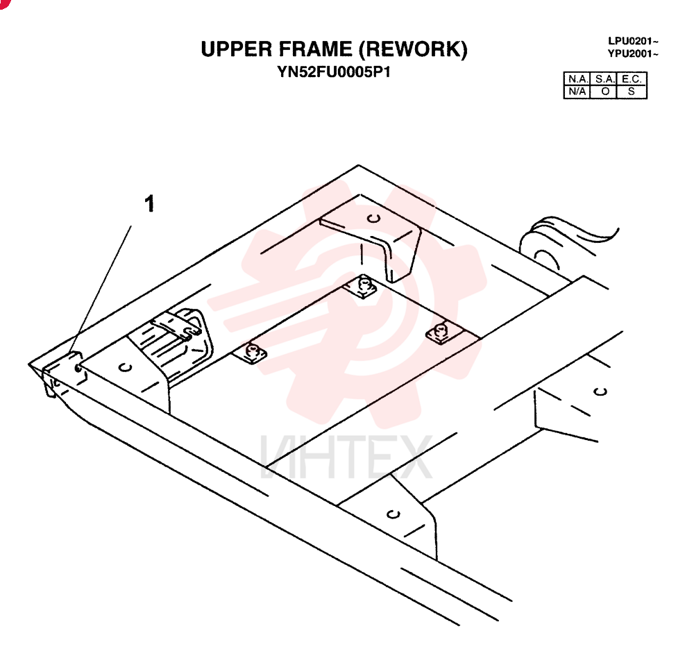 FRAME, UPPER YN52FU0005P1
