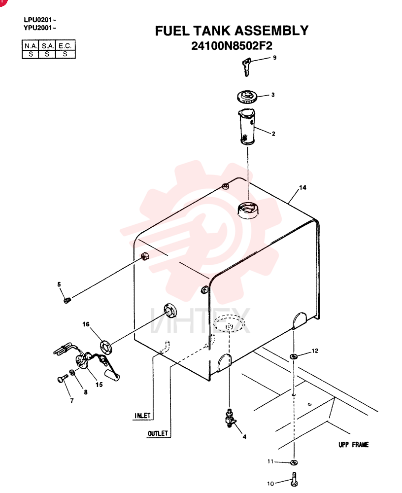FUEL TANK ASSY 24100N8502F2