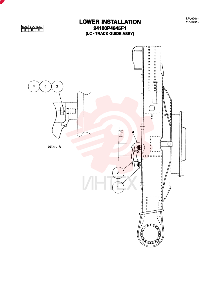 LOWER INSTALLATION, REWORK (LC - GUIDE ASSY TRACK) 24100P4845F1