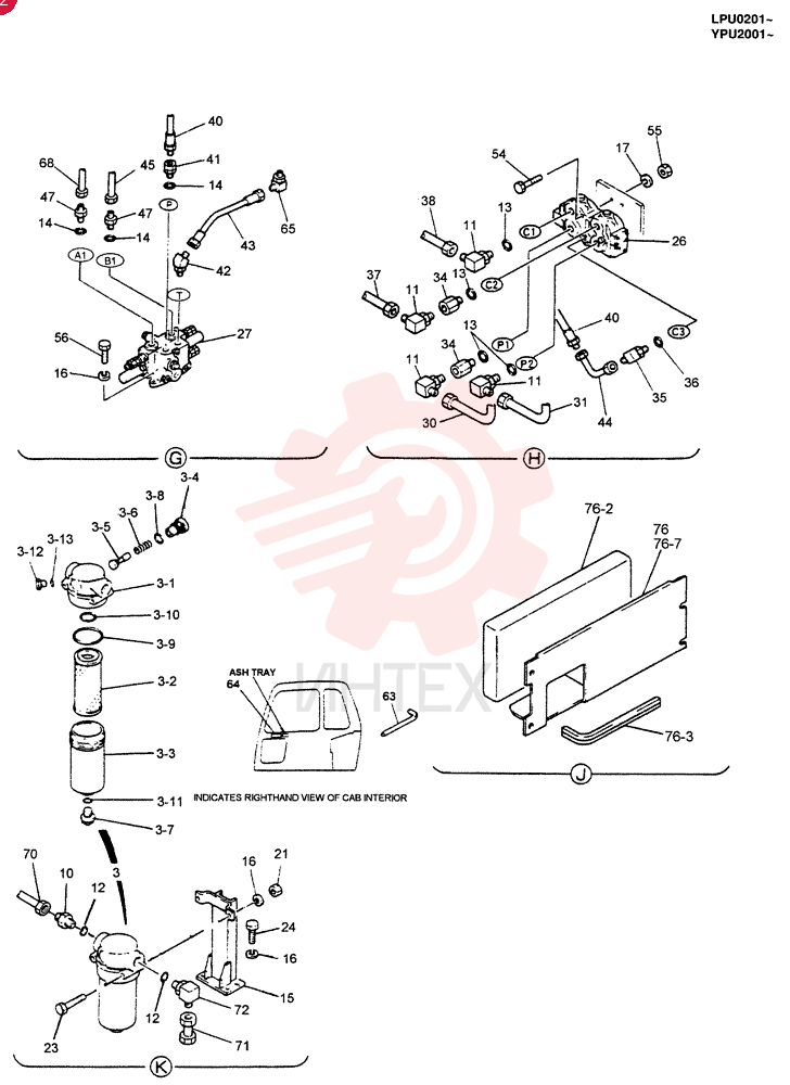 UPPER HYDRAULIC LINES, REWORK (EC - EXTRA & BREAKER), QTY-F1: F1 24100J17544F1 (2)