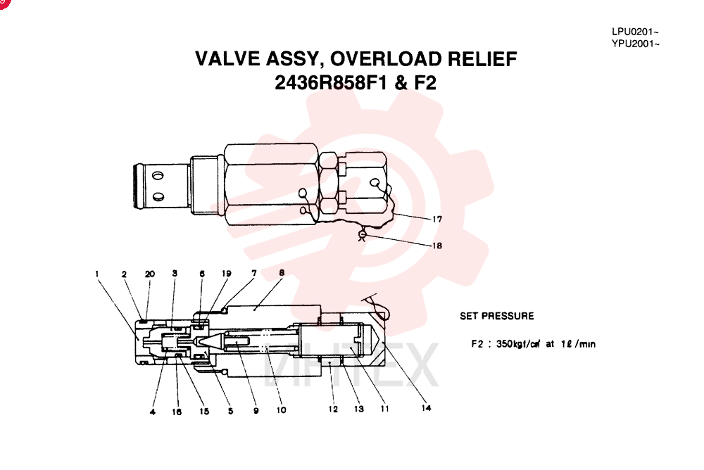 VALVE PRESSURE RELIE 2436R858F1