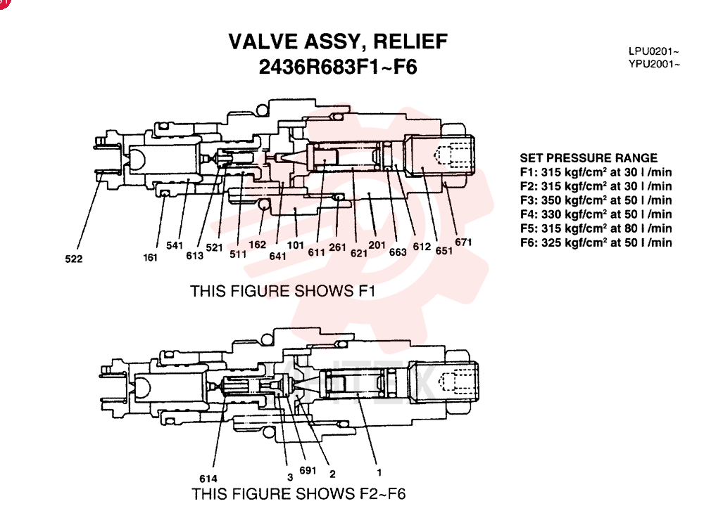 VALVE PRESSURE RELIE 2436R683F1