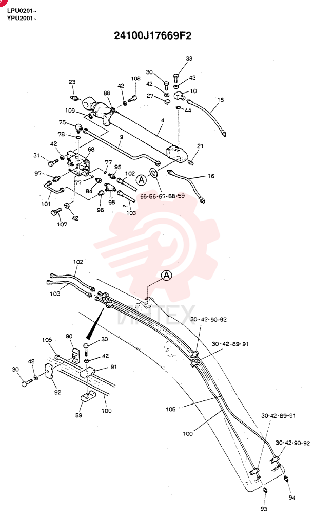 BOOM ASSY, 4.6M(EXTRA & BREAKER), Years: -01-MAY-98 24100J17669F2 (2)