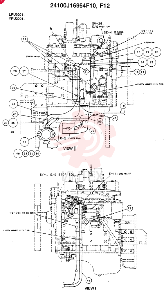 ELECTRICAL WIRING ASSY,N.A. & S.A.) 24100J16964F10 (4)