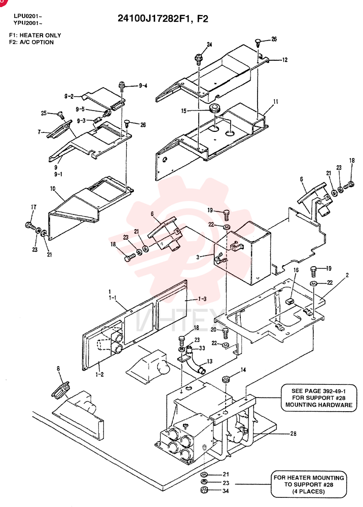 HEATER INSTALL(N.A., S.A., EUROPE) 24100J17282F1