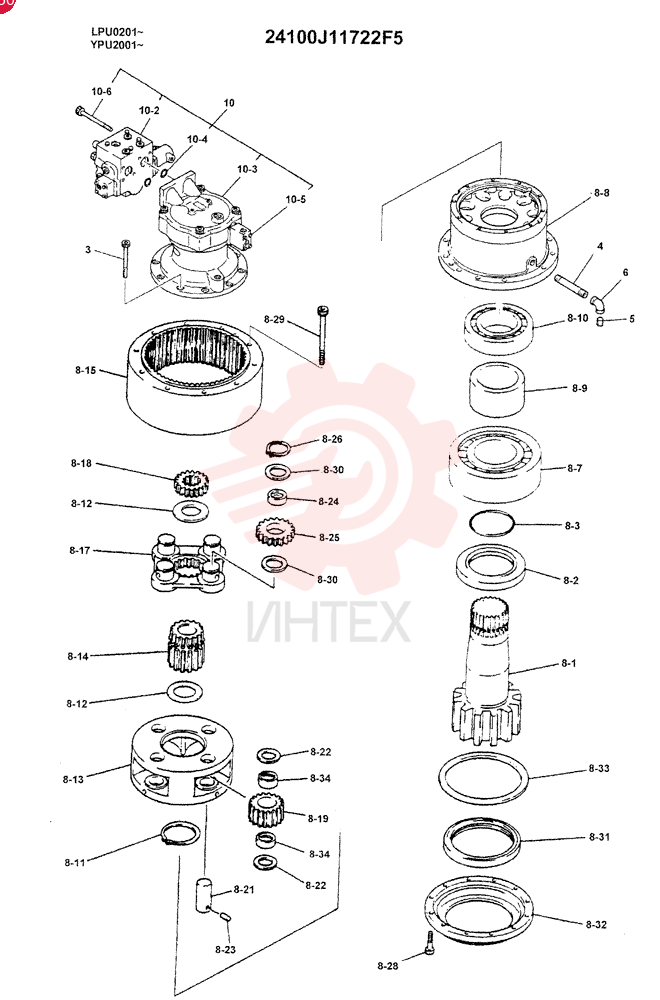 HYDRAULIC MOTOR 24100J11722F5