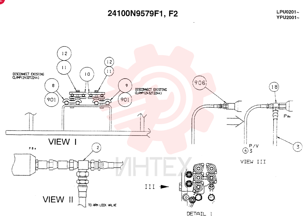 REMOTE CONTROL ASSY.(BOOM & ARM SAFETY)(7/1/98 ~) 24100N9579F1 (1)