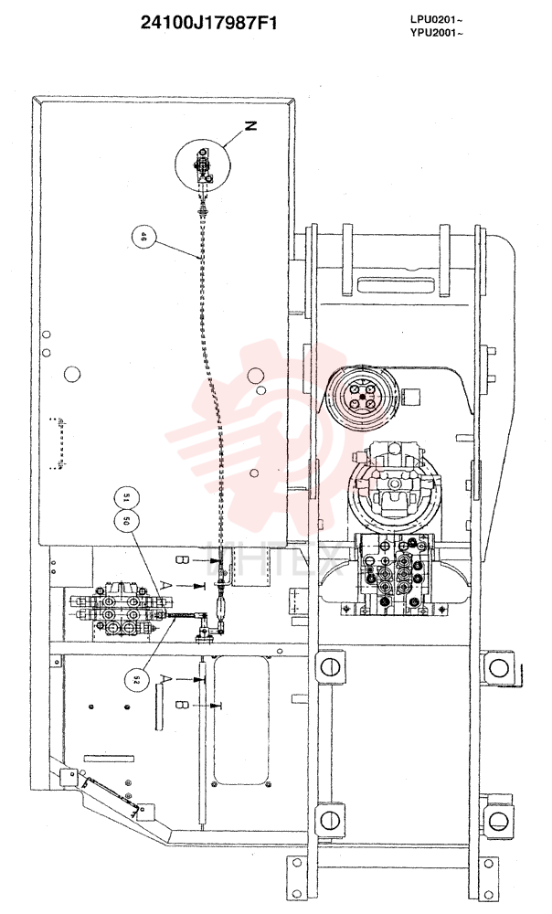 REMOTE CONTROL ASSY, REWORK (DOZER & EXTRA) 24100J17987F1 (1)