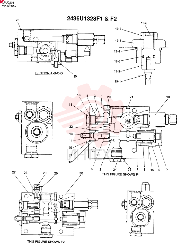 Схема (SK130LC) - MARK IV EXCAVATOR ASN YPU2001 (NA) (1/98-12/98) 2436U1328F1
