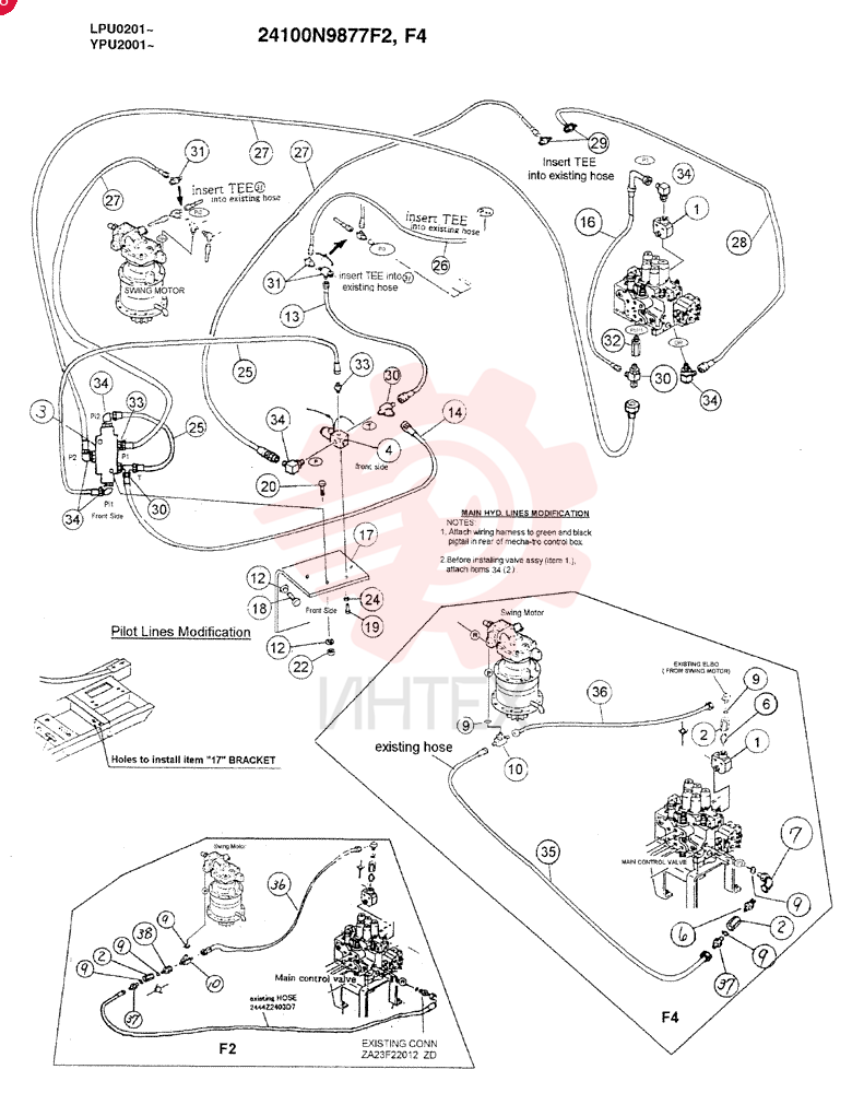 Схема (SK130LC) - MARK IV EXCAVATOR ASN YPU2001 (NA) (1/98-12/98) 24100N9881F2 (3)