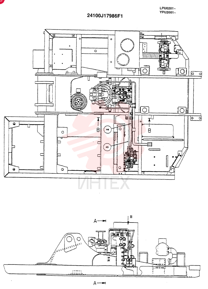 UPPER HYD LINES, REWORK(DOZER & EXTRA) 24100J17986F1 (1)