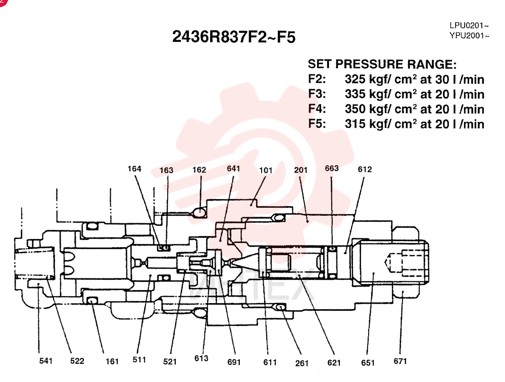 VALVE PRESSURE RELIE 2436R837F2