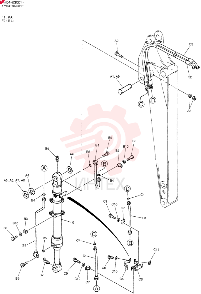 BUCKET CYLINDER YX01V00005F3 (2)