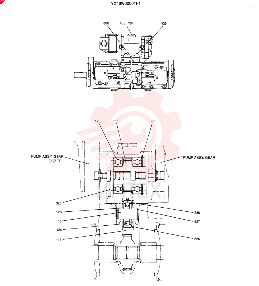 CASE ASSY. YX46W00001F1