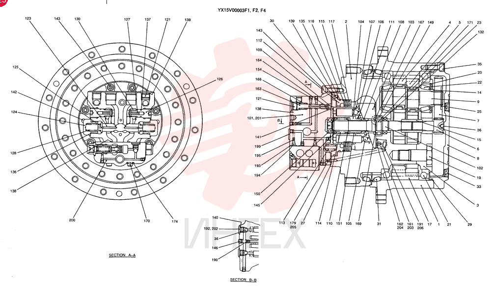 HYDRAULIC MOTOR YX15V00003F1