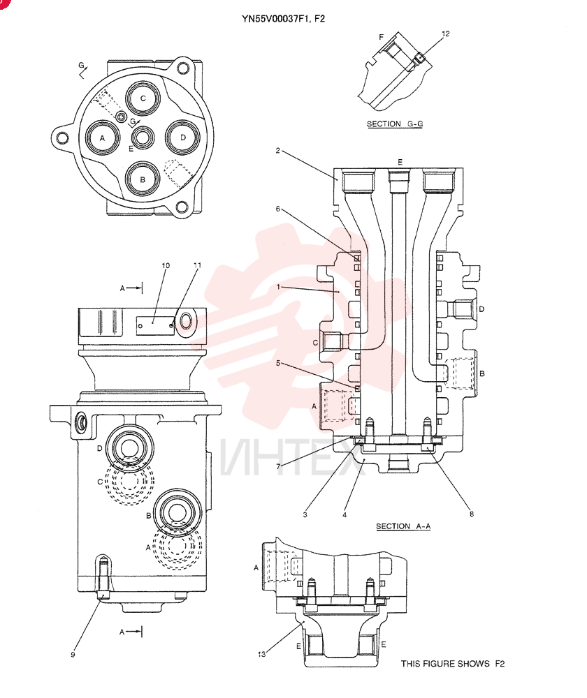 HYDRAULIC SWIVEL YN55V00037F1