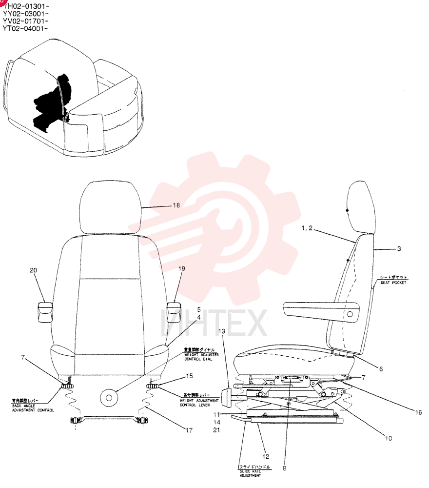 SEAT ASSY. YT25M00025F1