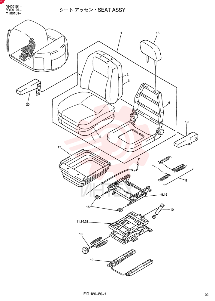 SEAT ASSY. YT25M00010F1