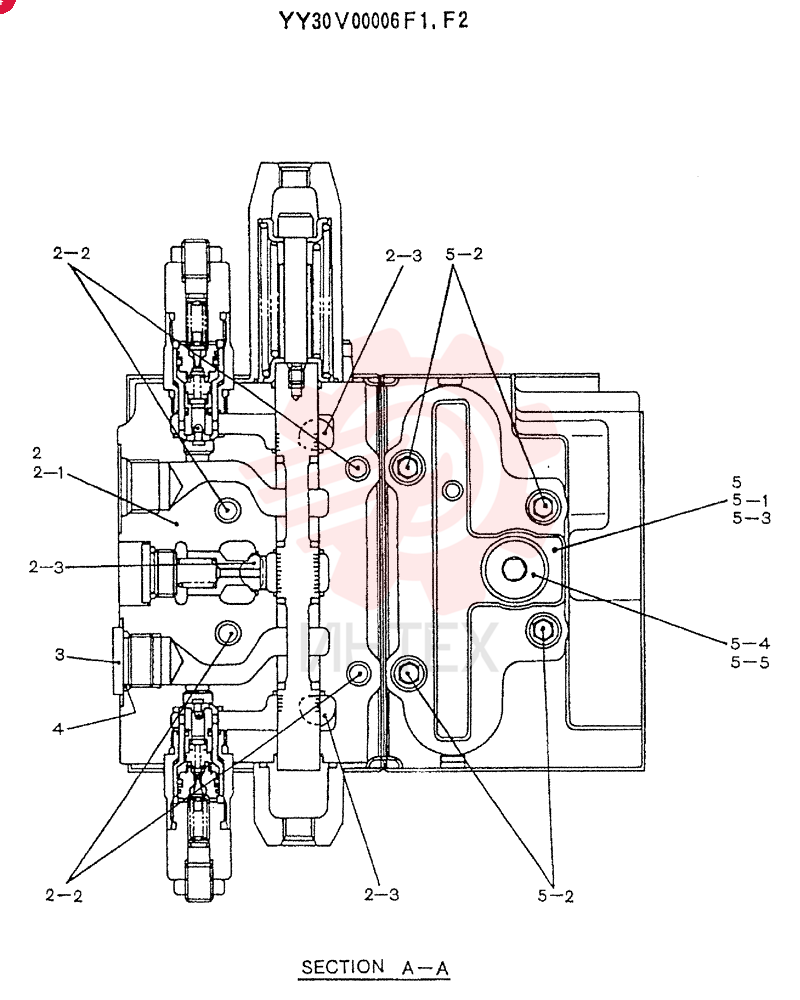 Схема (SK135SRL) - SHORT RADIUS EXCAVATOR ASN LK01-01001 (1/00-12/00) YY30V00006F1 (2)