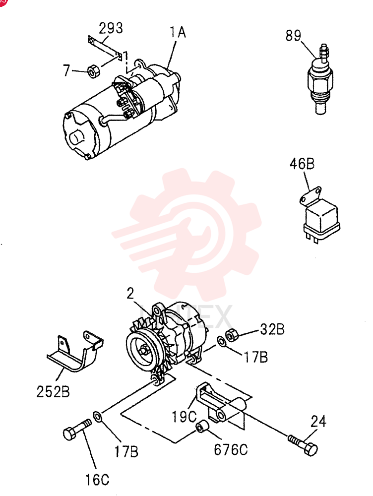 ENGINE ELECTRICAL CONTROL PARTS 0-60C