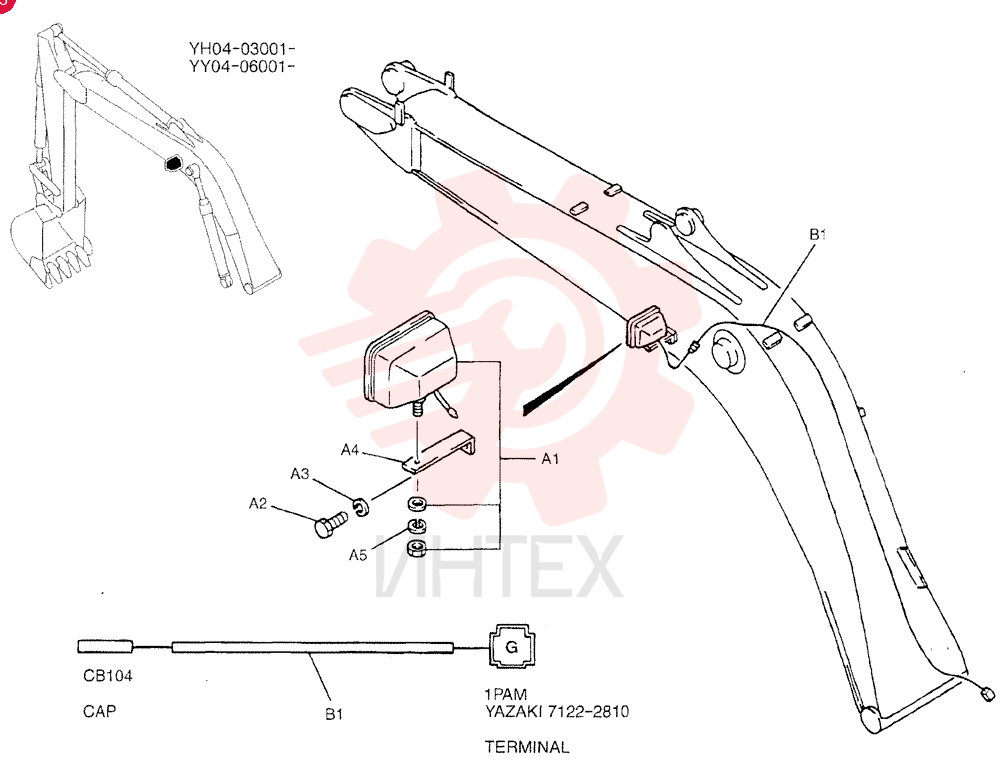 LIGHT ASSY. YV80E00001F1 (2)