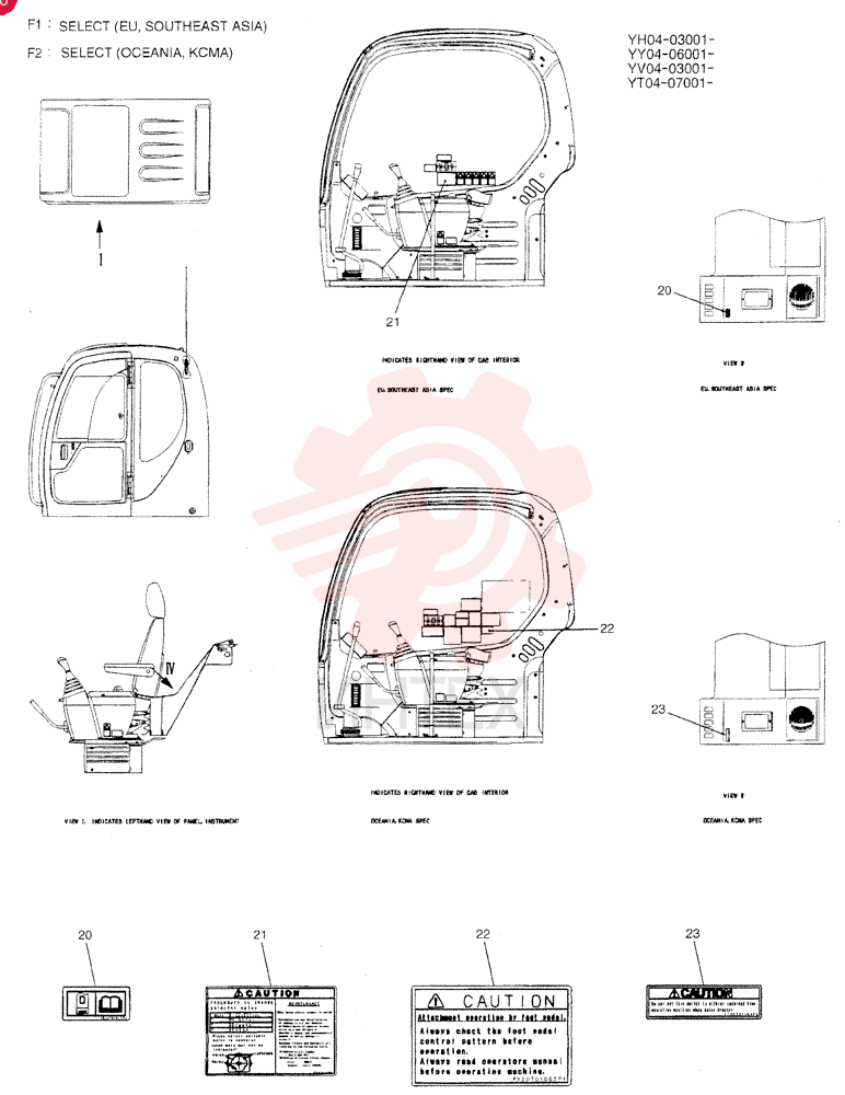NAME PLATE INSTAL, SELECT (EU. SOUTHEAST ASIA) YT22T00055F4