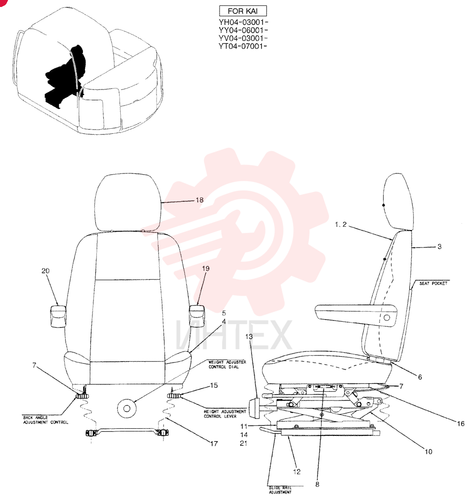 SEAT ASSY. YT25M00025F1