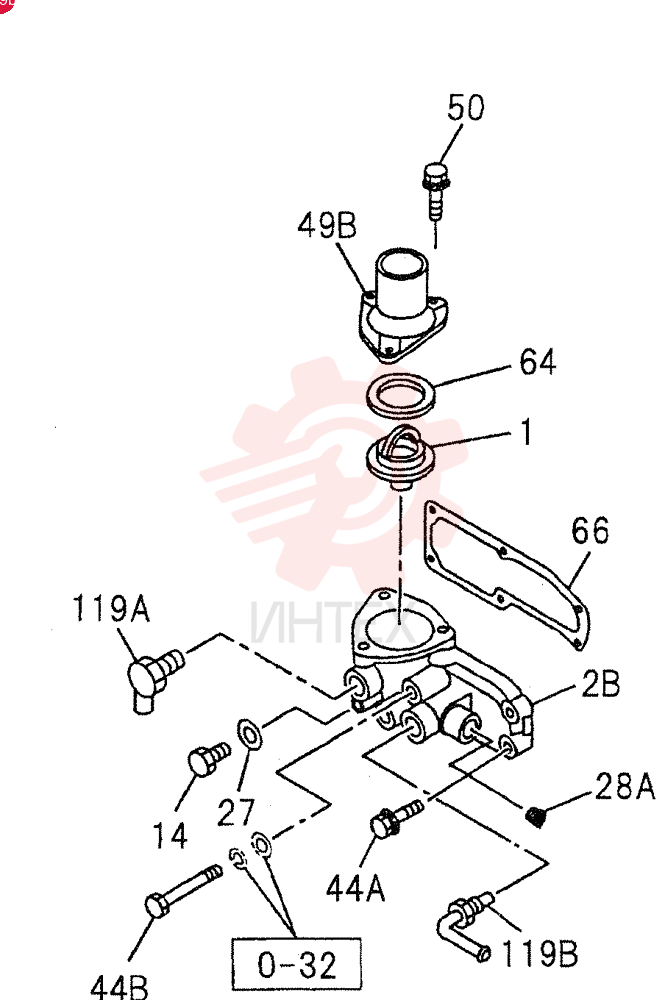 THERMOSTAT AND HOUSING 0-31C
