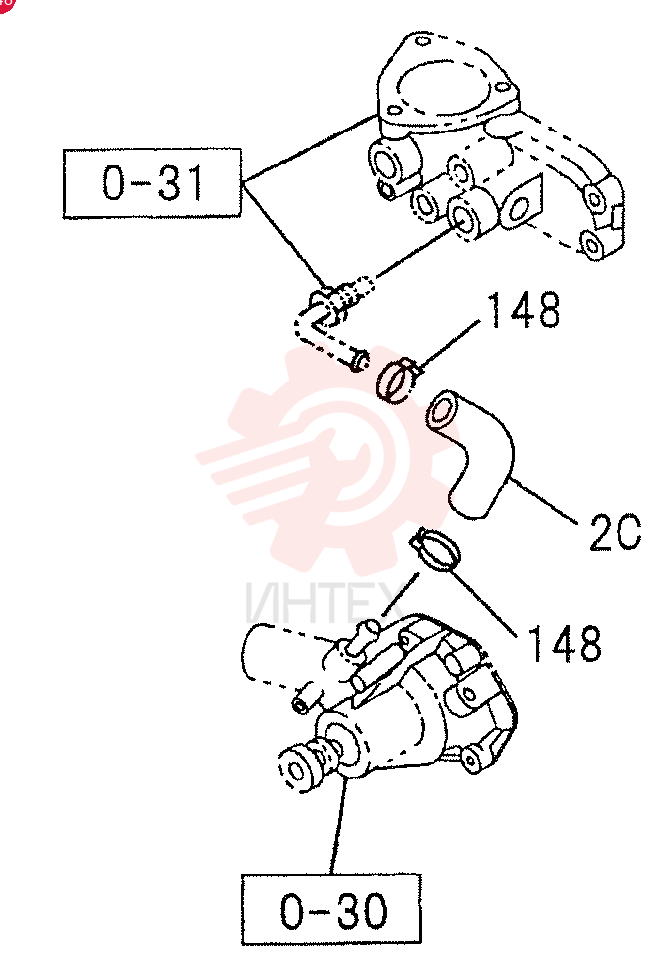WATER PIPING; ENGINE 0-32C