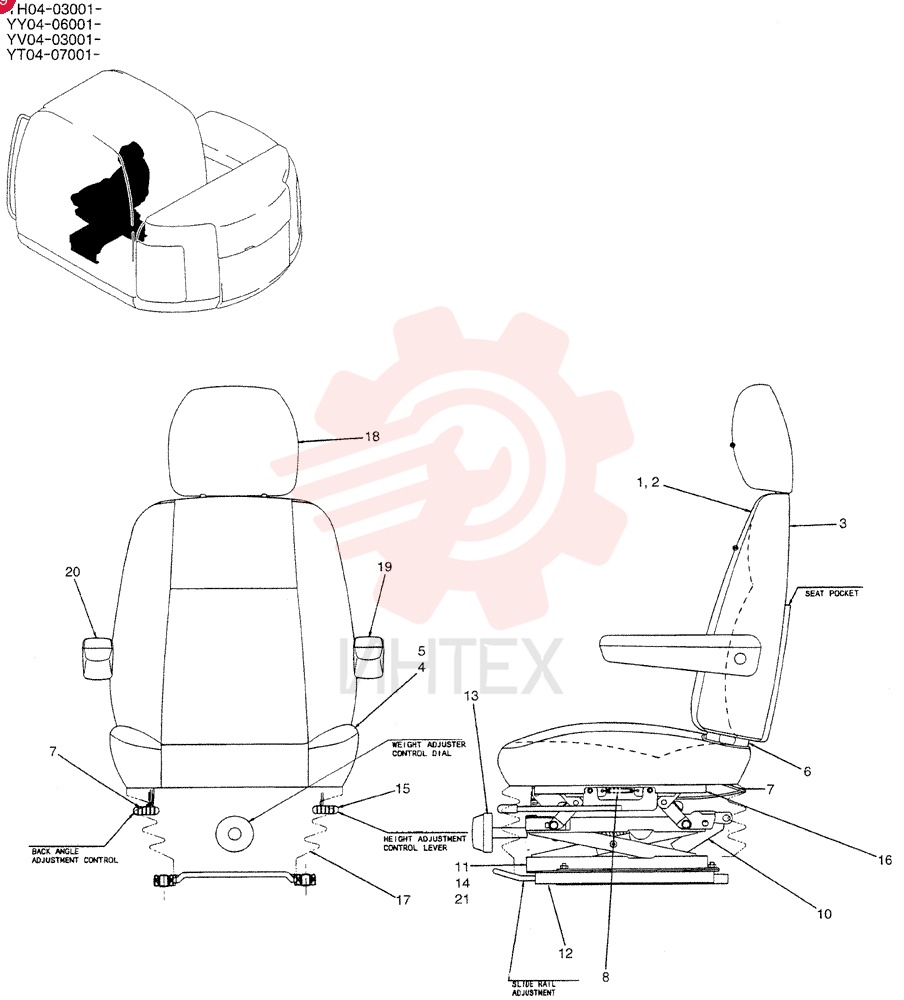 SEAT ASSY. YT25M00025F1