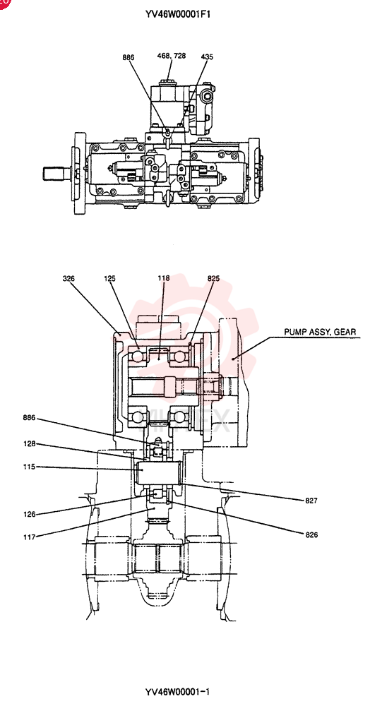 CASE ASSY. YV46W00001F1