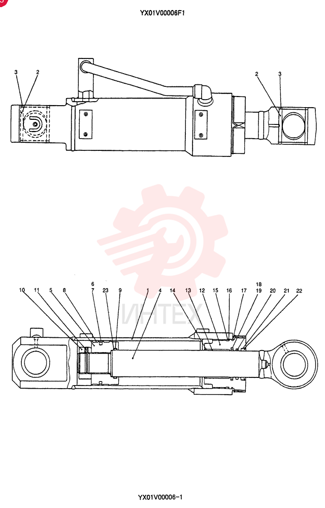HYDRAULIC CYLINDER YX01V00006F1 (2)
