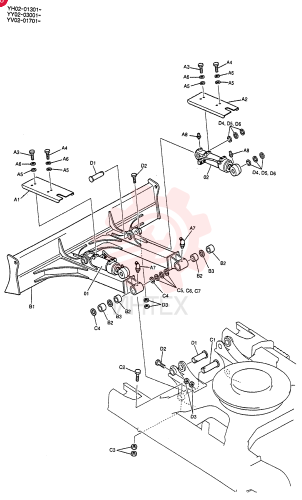 HYDRAULIC CYLINDER YX01V00006F1 (1)