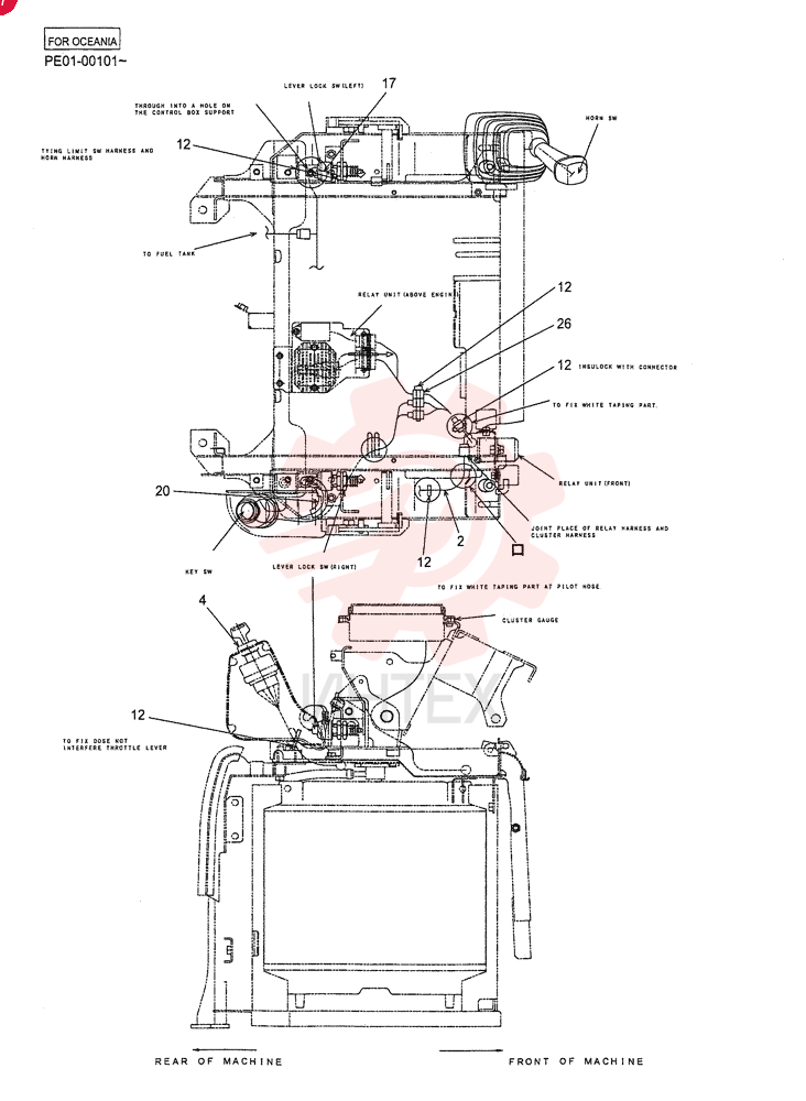 HARNESS ASSY, Serial Range: PE00101-PE02108 PE13E00002F3 (1)