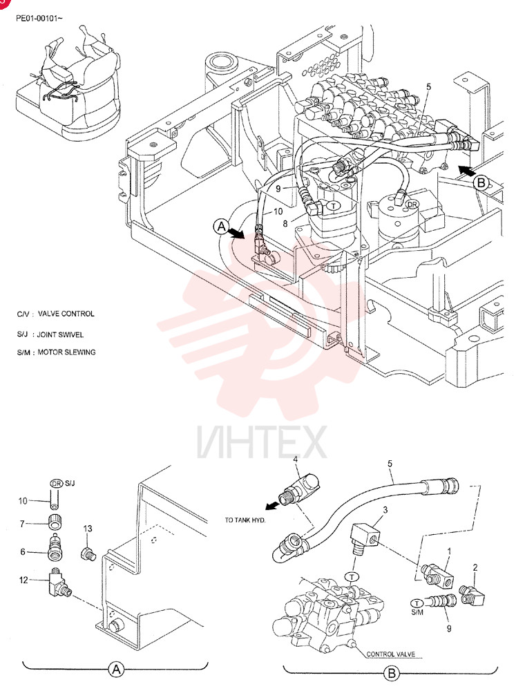 HYD, RETURN (FOR BREAKER) PE32H00003F2