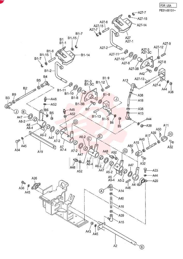 Схема (SK13SR) - COMPACT EXCAVATOR ASN PE01-00101 (1/00-12/03) PE50M00003F2 (2)