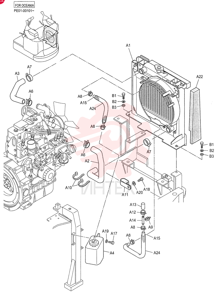 Схема (SK13SR) - COMPACT EXCAVATOR ASN PE01-00101 (1/00-12/03) PE05P00002F1