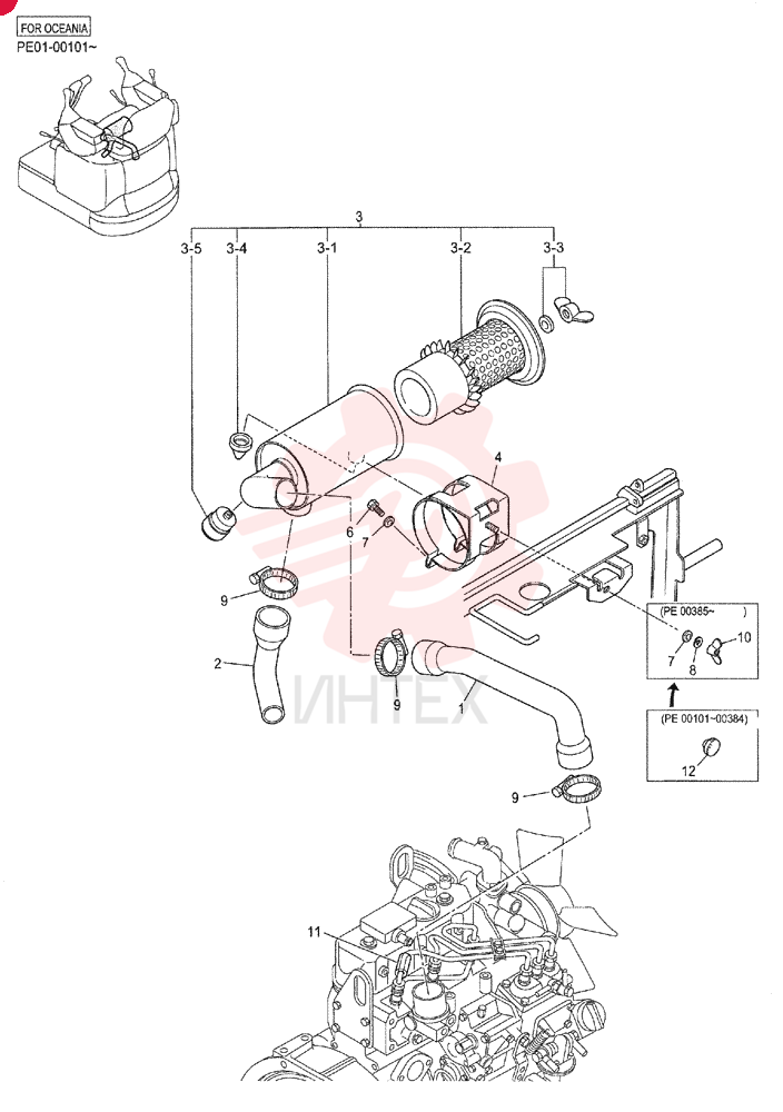 Схема (SK13SR) - COMPACT EXCAVATOR ASN PE01-00101 (1/00-12/03) PE11P00001F1