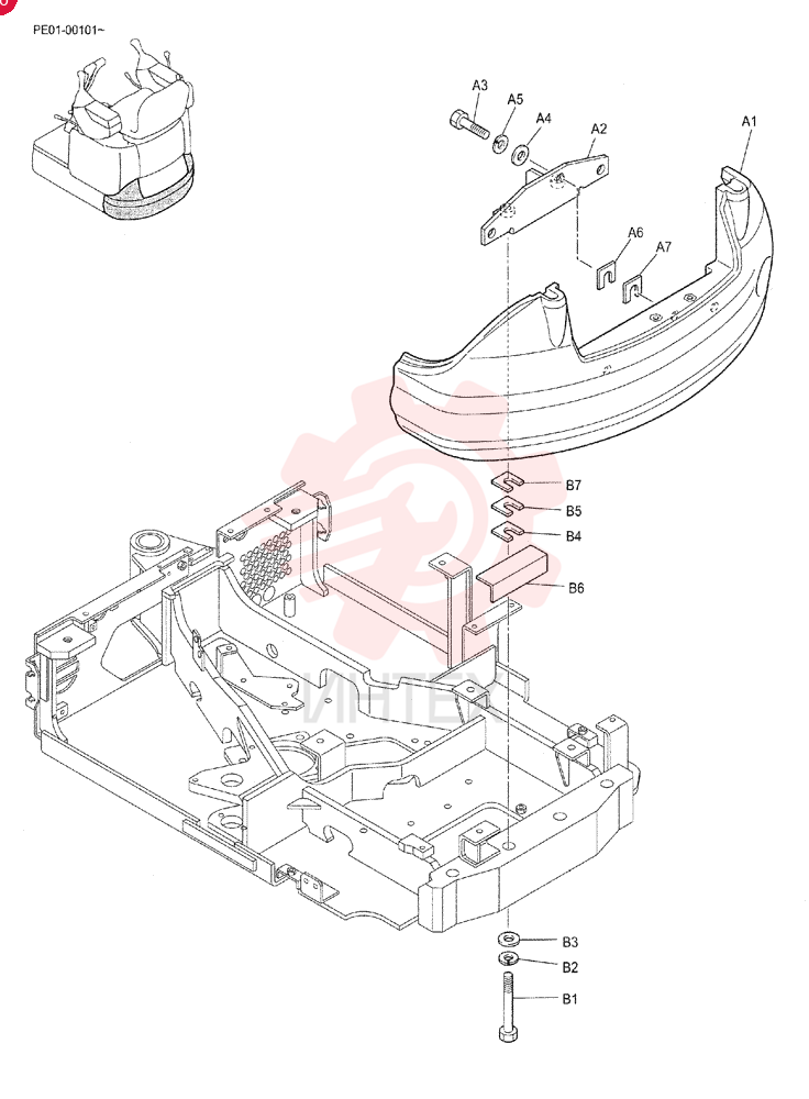 Схема (SK13SR) - COMPACT EXCAVATOR ASN PE01-00101 (1/00-12/03) PE60C00006F1
