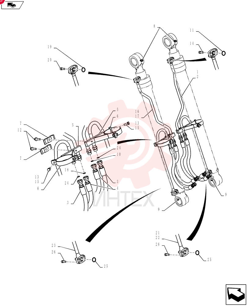 Cylinder, Boom YY42H00128F1