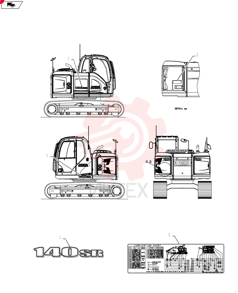 Схема (SK140SRLC) - SHORT RADIUS EXCAVATOR ASN YH06-08001 [NATA13197 -] (9/10-12/12) YY22T00139F2