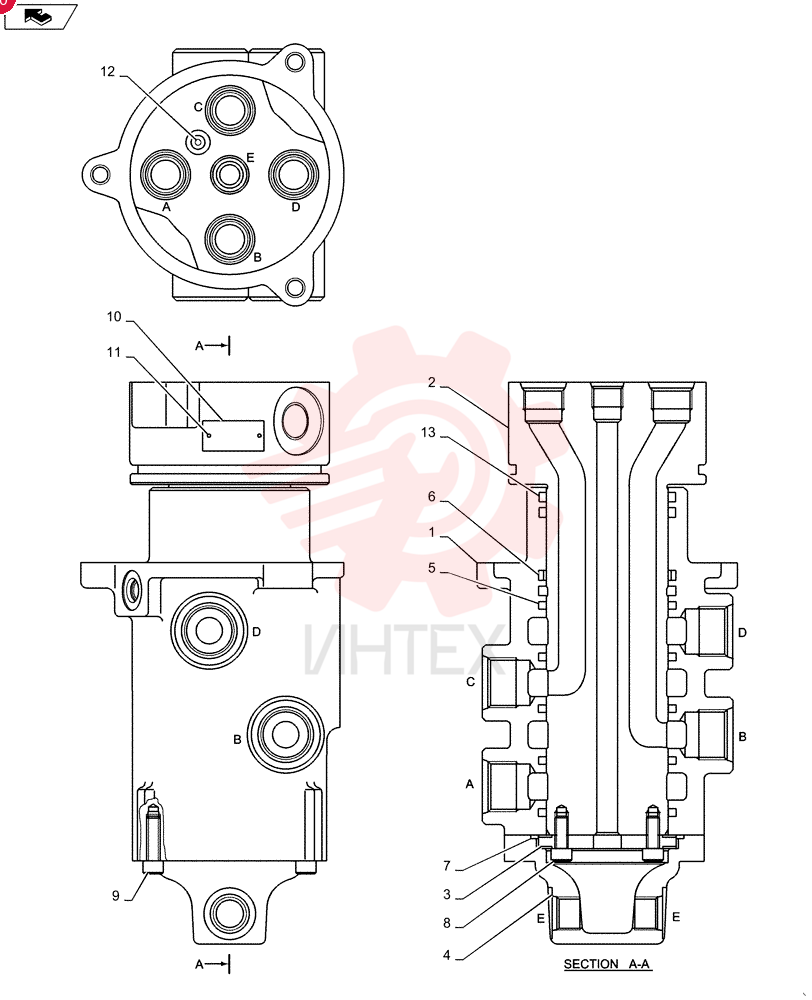 Схема (SK140SRLC) - SHORT RADIUS EXCAVATOR ASN YH06-08001 [NATA13197 -] (9/10-12/12) YN55V01063P1